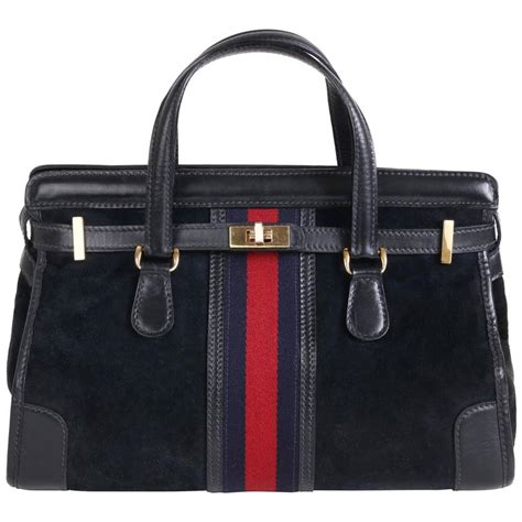 gucci navy handbag|Gucci suede handbag.